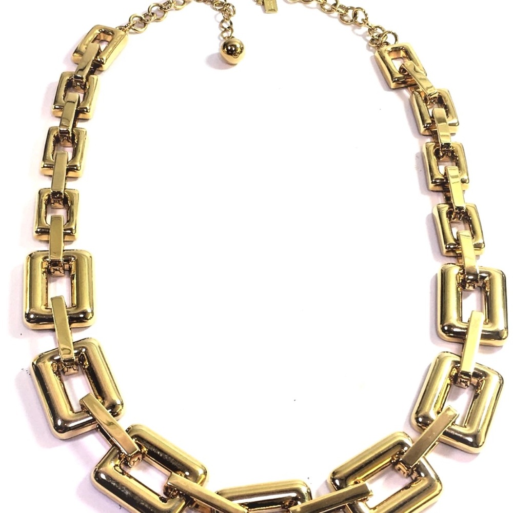 Kate Spade City Reverable Gold Rectangular Link Necklace - Picture 4 of 5